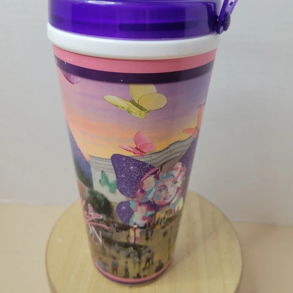 Dollywood The Dolly Parton Experience Souvenir Tumbler Cup with Lid Straw Handle